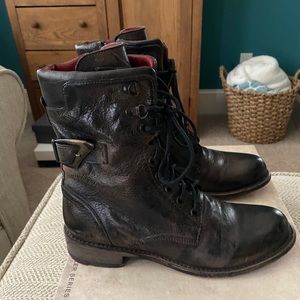 Bed Stu Anne ankle boots in black rustic